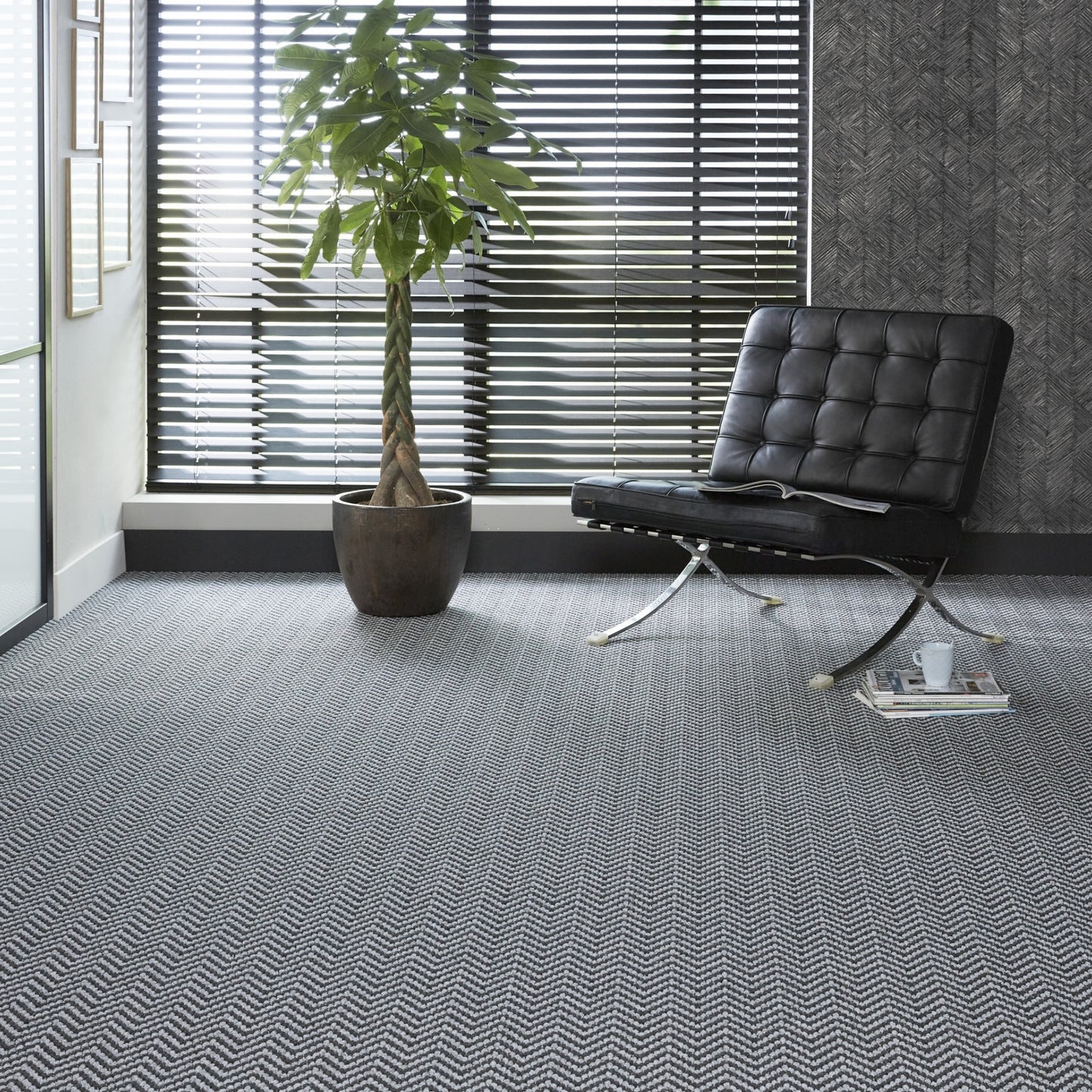 Aztec Herringbone Loop Carpet 5mm Pile with Felt Backing