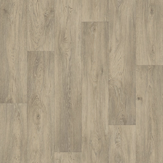 Aged Oak 619M Greige Wood Plank Effect Turbo Vinyl Flooring