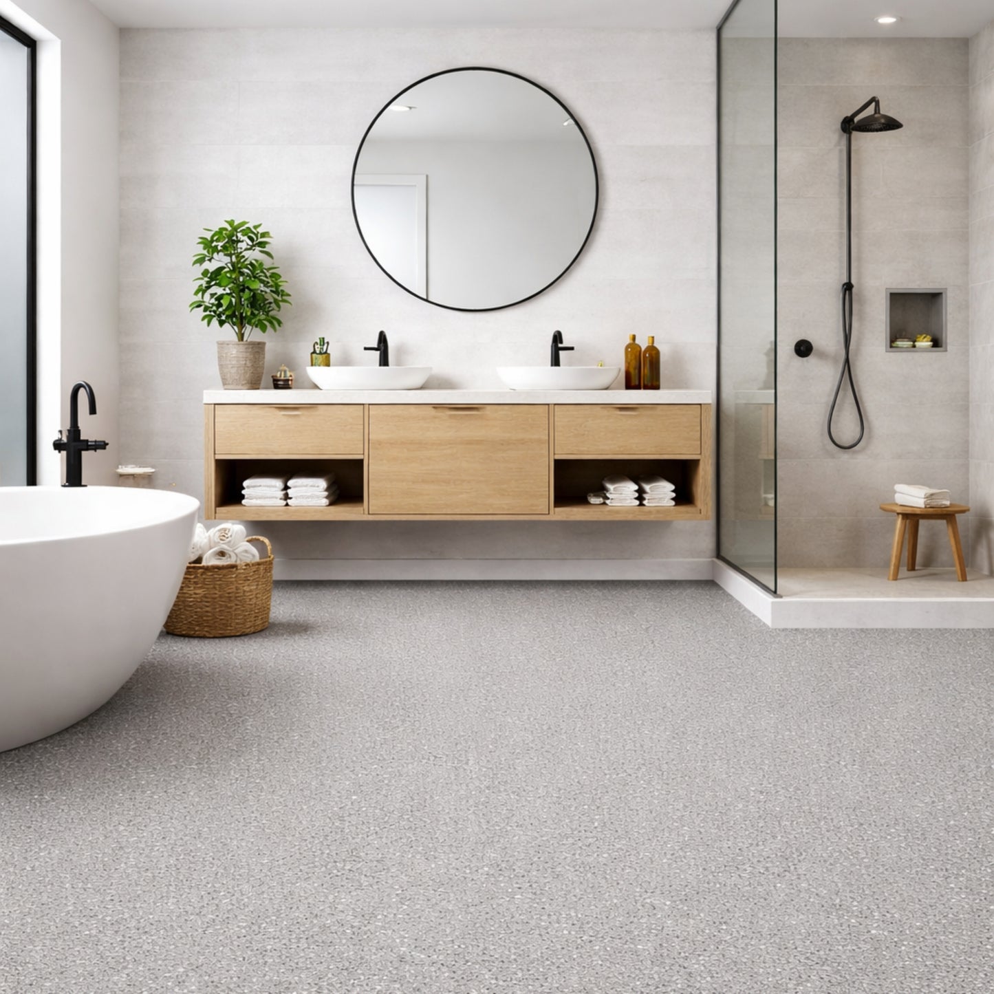 Kosmic 908M Mid Grey Speckled Effect Rimini Vinyl Flooring