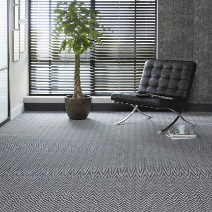 Aztec Herringbone Loop Carpet 5mm Pile with Felt Backing Sample