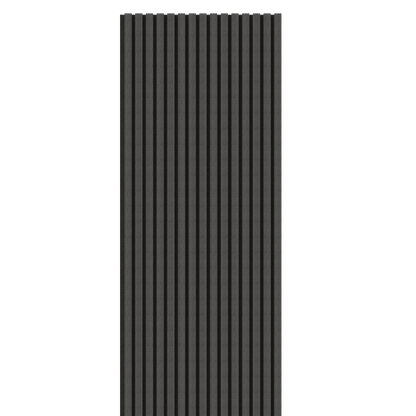 Black Acoustic Wood Wall Panel Thin Slat Series 1 - 240/300x60cm