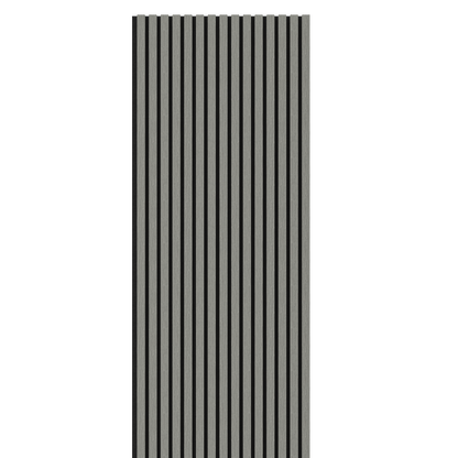 Grey Acoustic Wood Wall Panel Thin Slat Series 1 - 240/300x60cm