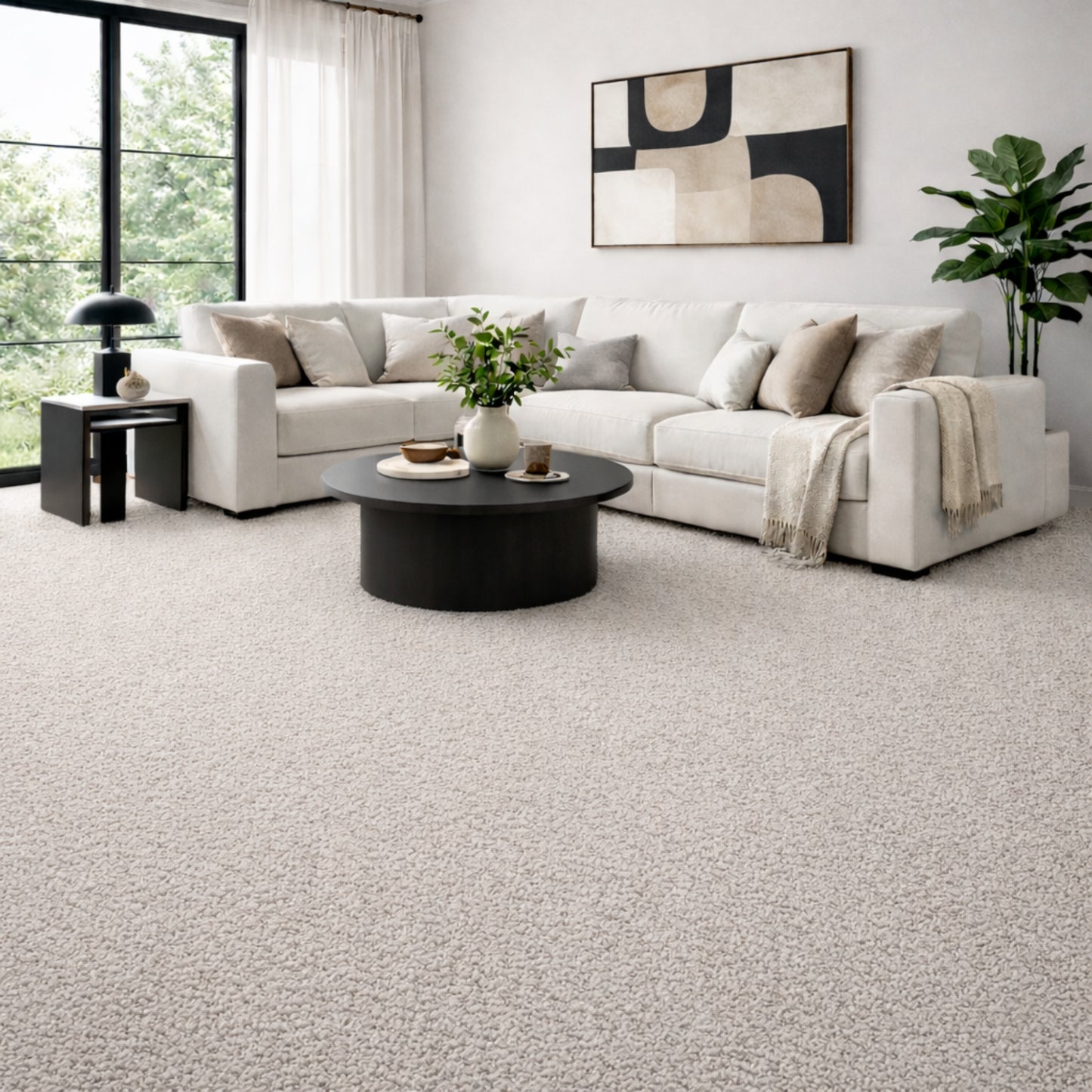 Serenity 17.5mm Deep Saxony Pile Carpet with Action Backing Sample