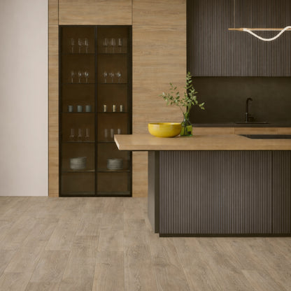 Aged Oak 619M Greige Wood Plank Effect Turbo Vinyl Flooring
