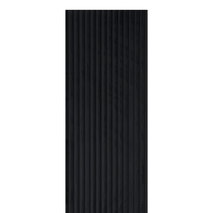 Black Velour Acoustic Panel Curved Slat - 240x60cm