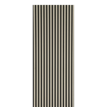 Cream Velour Acoustic Panel Curved Slat - 240x60cm