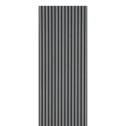 Dark Grey Velour Acoustic Panel Curved Slat Sample