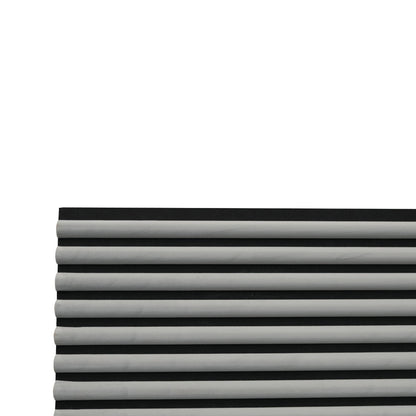 Grey Velour Acoustic Panel Curved Slat - 240x60cm