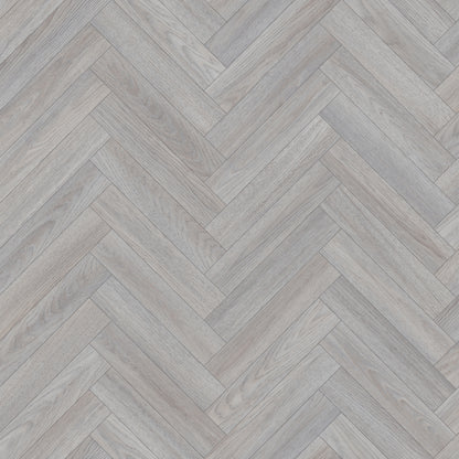 Dorset 974L Grey Oak Wood Herringbone Effect Rimini Vinyl Flooring
