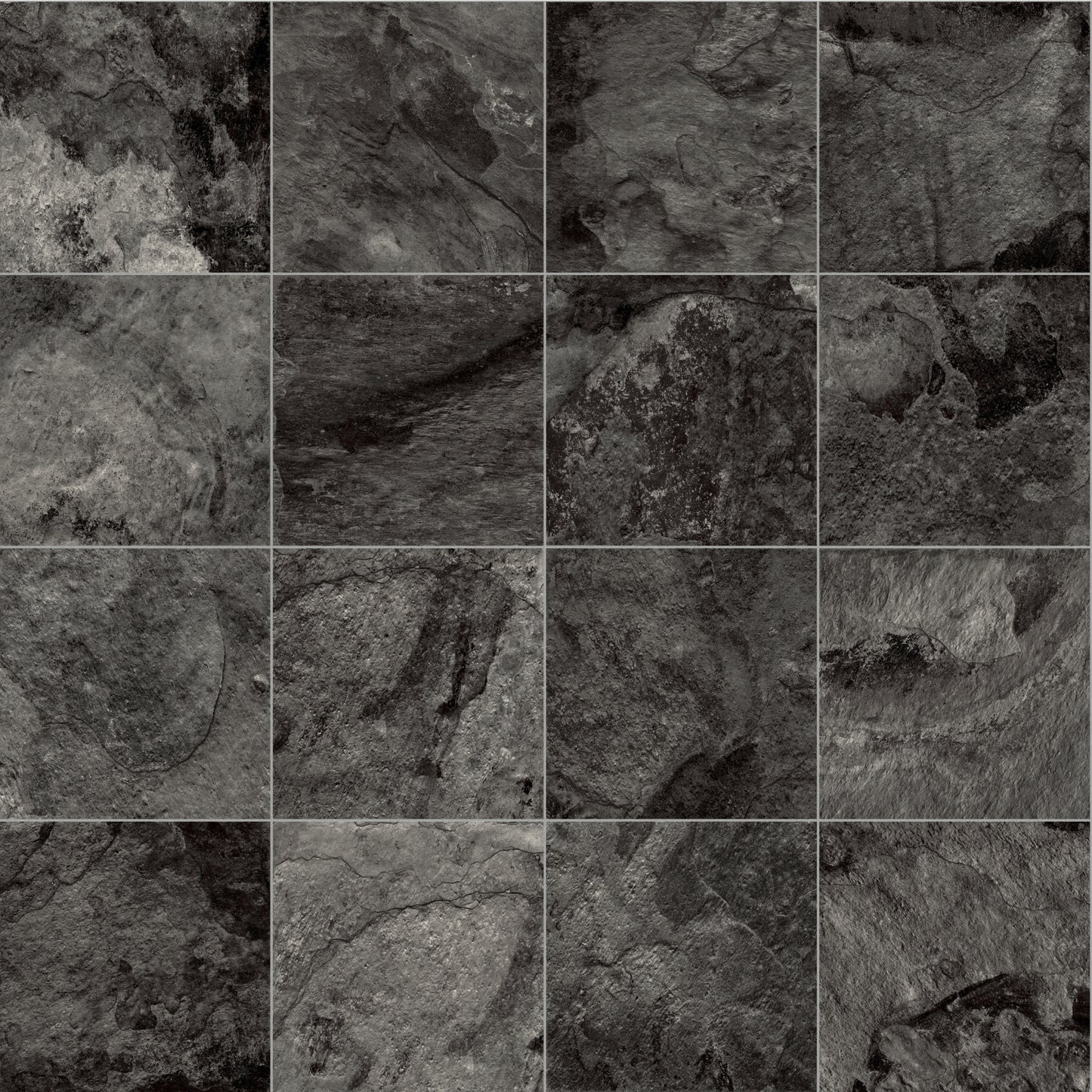 Lancaster 996D Dark Grey Marble Tile Effect Rimini Vinyl Flooring Sample