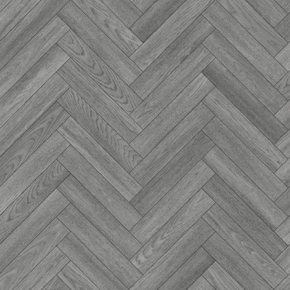 Dorset 990D Grey Wood Herringbone Effect Solent Vinyl Flooring Sample