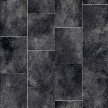 Lara 999E Dark Slate Tile Effect Solent Vinyl Flooring Sample