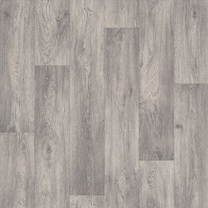 Aged Oak 619M Grey Wood Plank Effect Turbo Vinyl Flooring