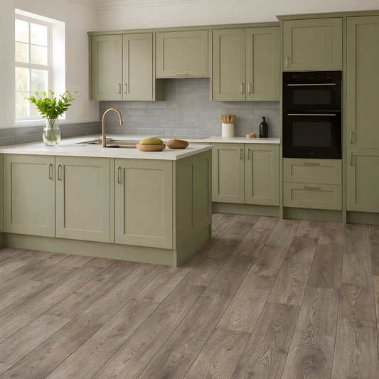 Aged Oak 967M Light Brown Wood Plank Effect Turbo Vinyl Flooring