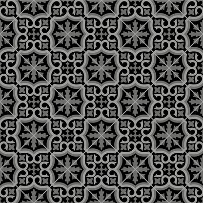 Bradley 999E Black/Grey Art Décor Tile Turbo Vinyl Flooring