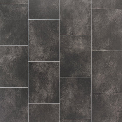 Lara 8409 Warm Grey Stone Tile Effect Turbo Vinyl Flooring Sample